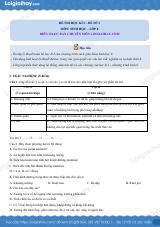 Đề số 3 - Đề kiểm tra học kì 1 - Sinh học 8